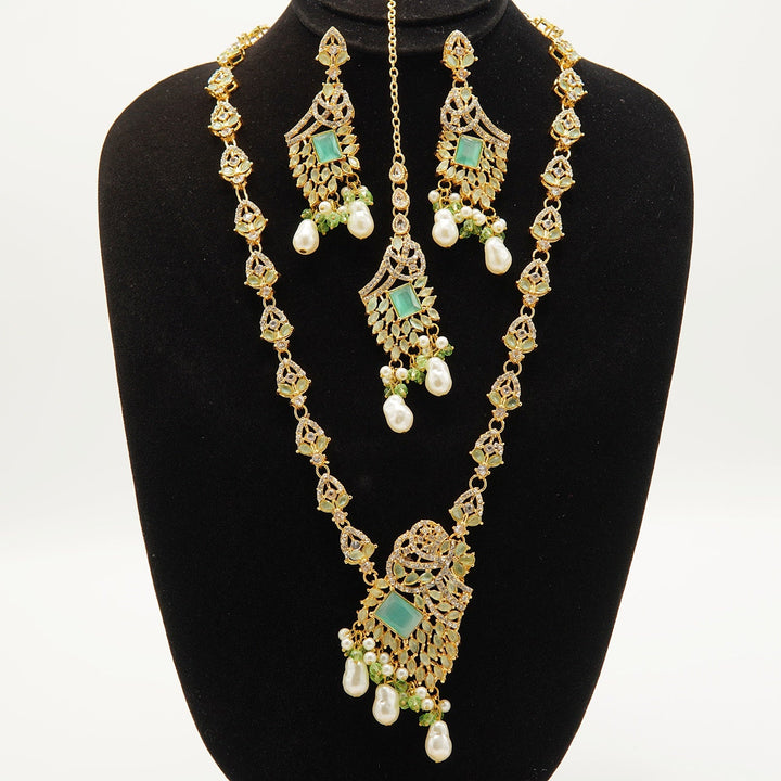 Egyptian Polkis Stones Mother Of Pearl Piroyi Mala Set - tlmjewels