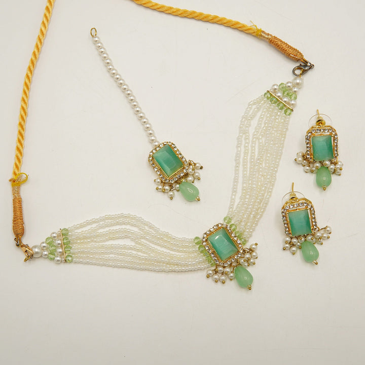 Egyptian Square Stone Mini Choker Set - tlmjewels