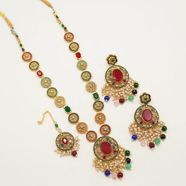 Egyption Precious Long Mala Set - tlmjewels