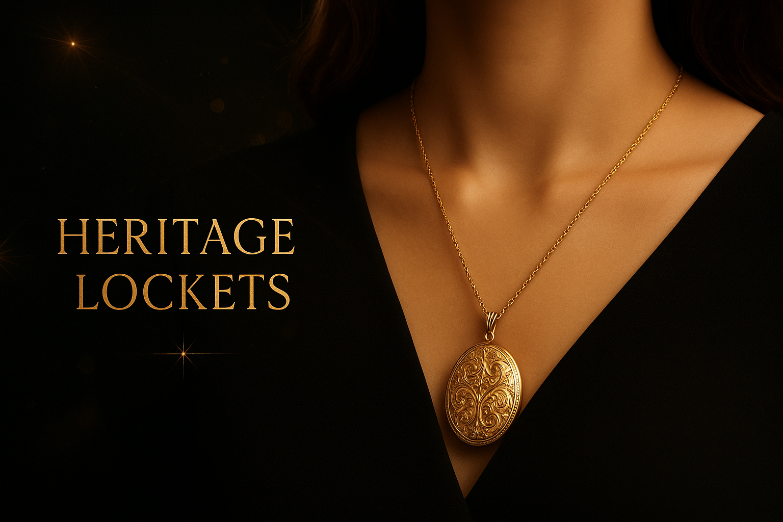 Elegant locket set advertisement