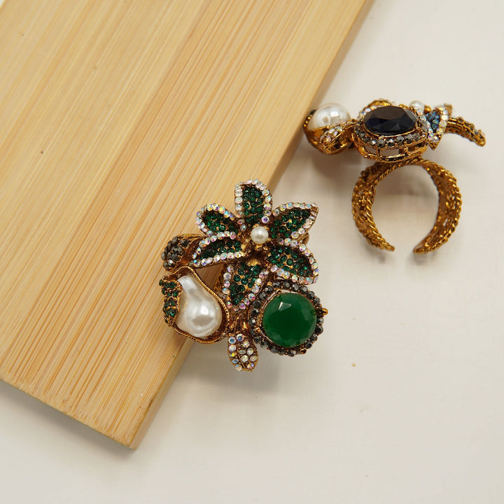 Floral M.O.P Gem's Ring - tlmjewels