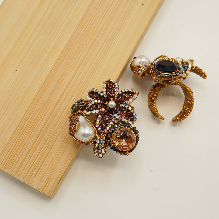Floral M.O.P Gem's Ring - tlmjewels