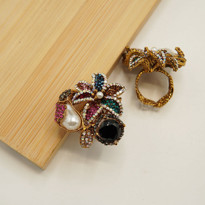 Floral M.O.P Gem's Ring - tlmjewels