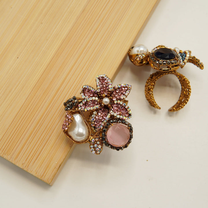 Floral M.O.P Gem's Ring - tlmjewels