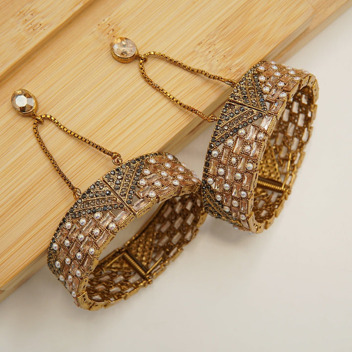 Full Stones Colored Antique Polish Kara's Pair - tlmjewels