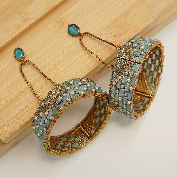 Full Stones Colored Antique Polish Kara's Pair - tlmjewels