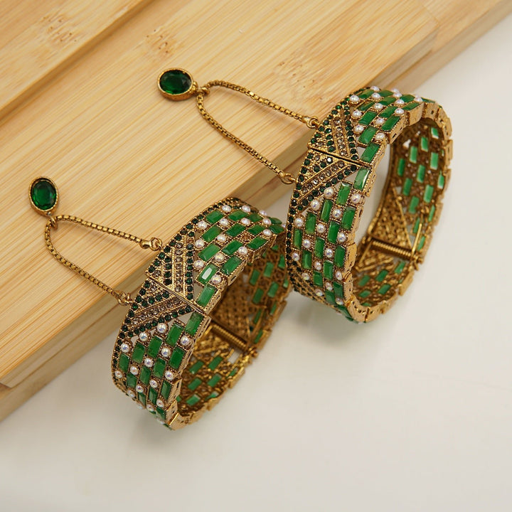 Full Stones Colored Antique Polish Kara's Pair - tlmjewels