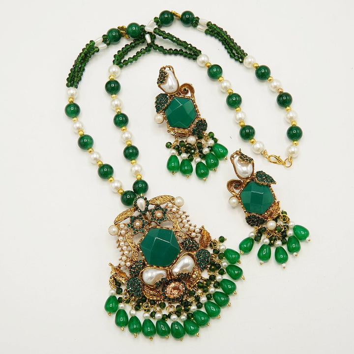 Gems Pendaant M.O.P Mala Set - tlmjewels