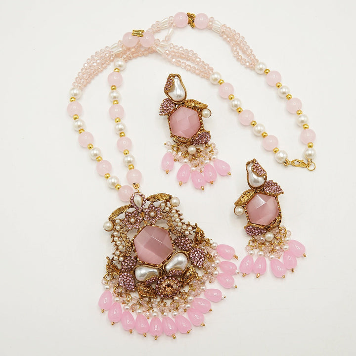 Gems Pendaant M.O.P Mala Set - tlmjewels