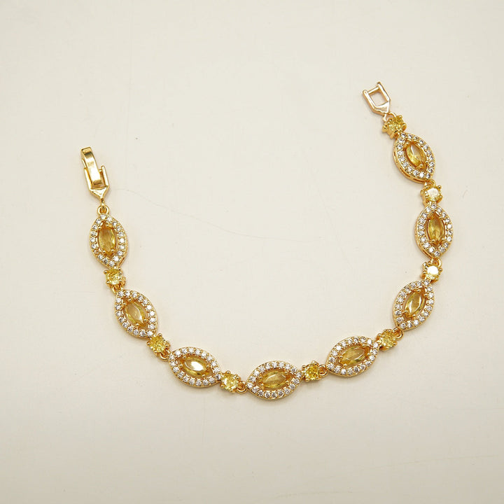 Gold Tone Ziconia Doublet Bracelets - tlmjewels