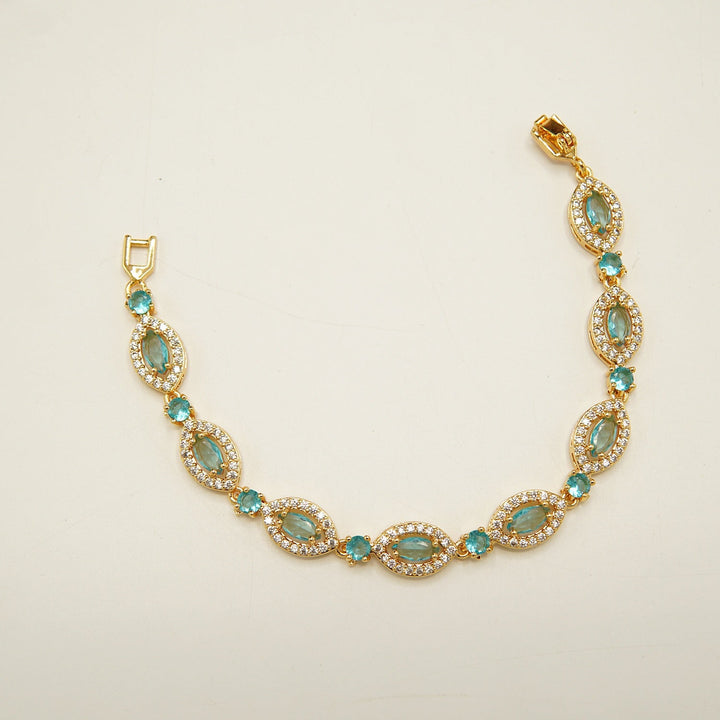Gold Tone Ziconia Doublet Bracelets - tlmjewels