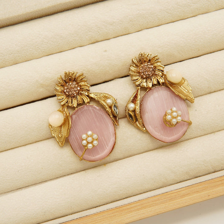 Graceful Antique Turkish Studs - tlmjewels