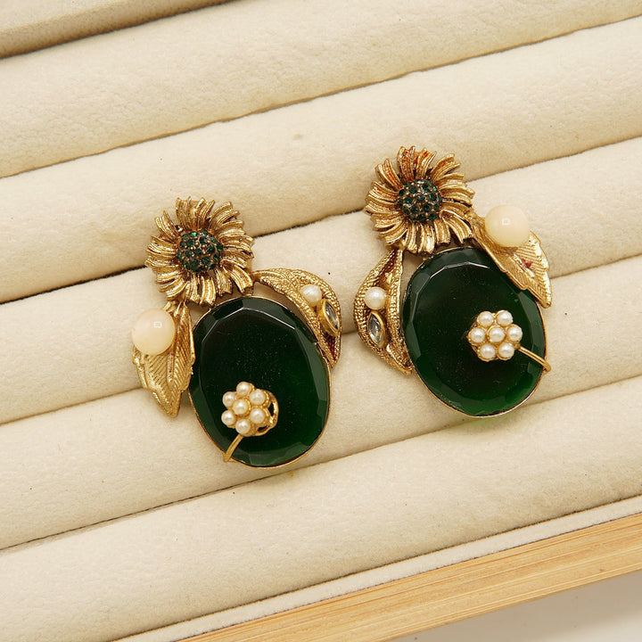 Graceful Antique Turkish Studs - tlmjewels
