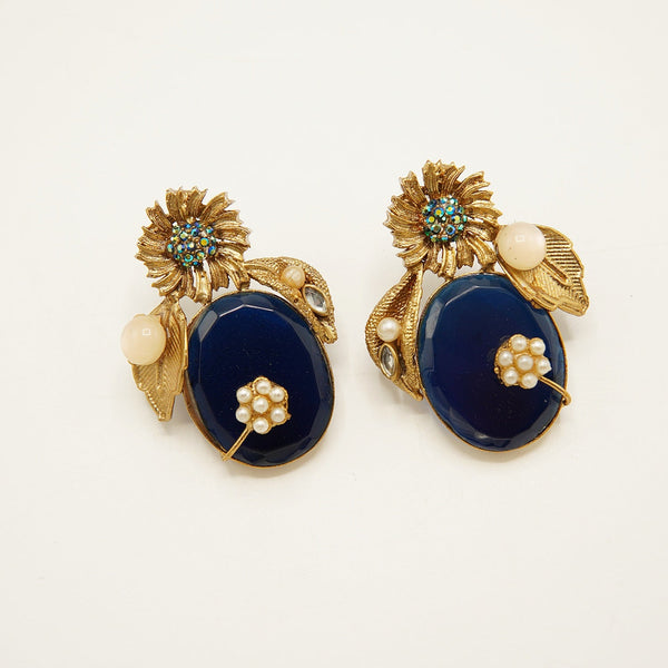 Graceful Antique Turkish Studs - tlmjewels