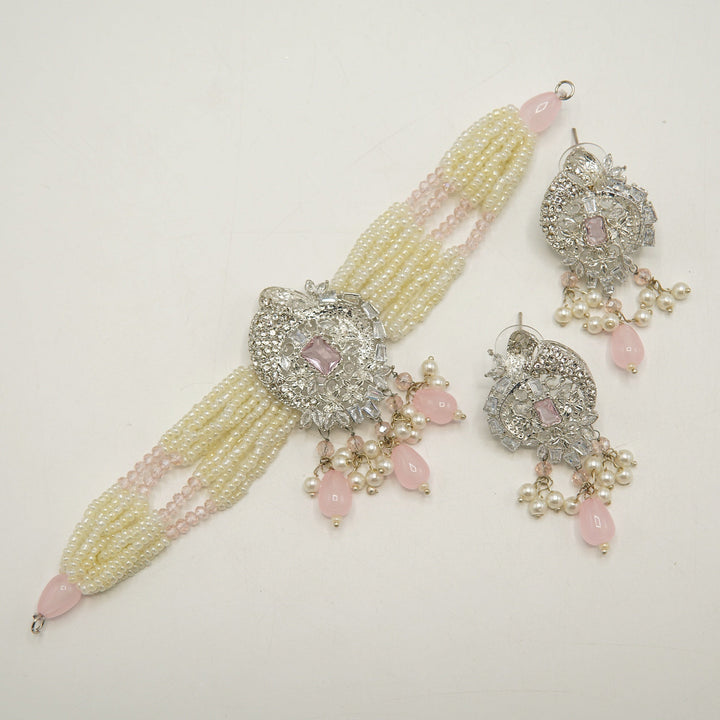 Madarasi Look Rice Pearls Choker Set - tlmjewels