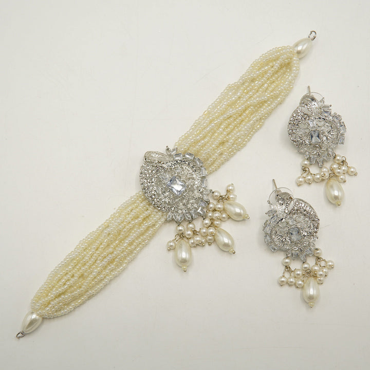 Madarasi Look Rice Pearls Choker Set - tlmjewels