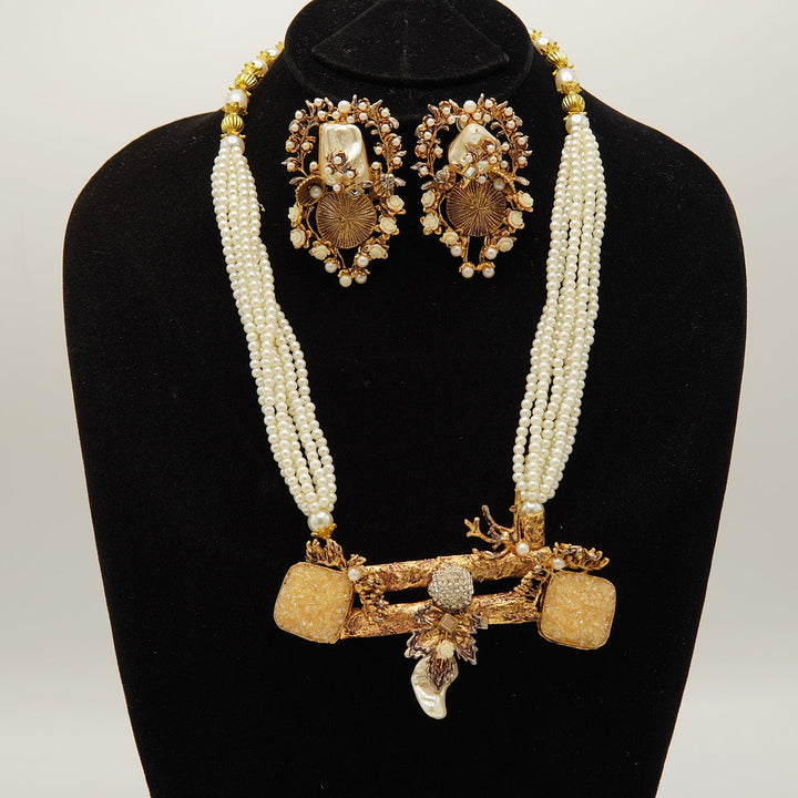 Madrasi Mother Of Pearl Royal Mala - tlmjewels