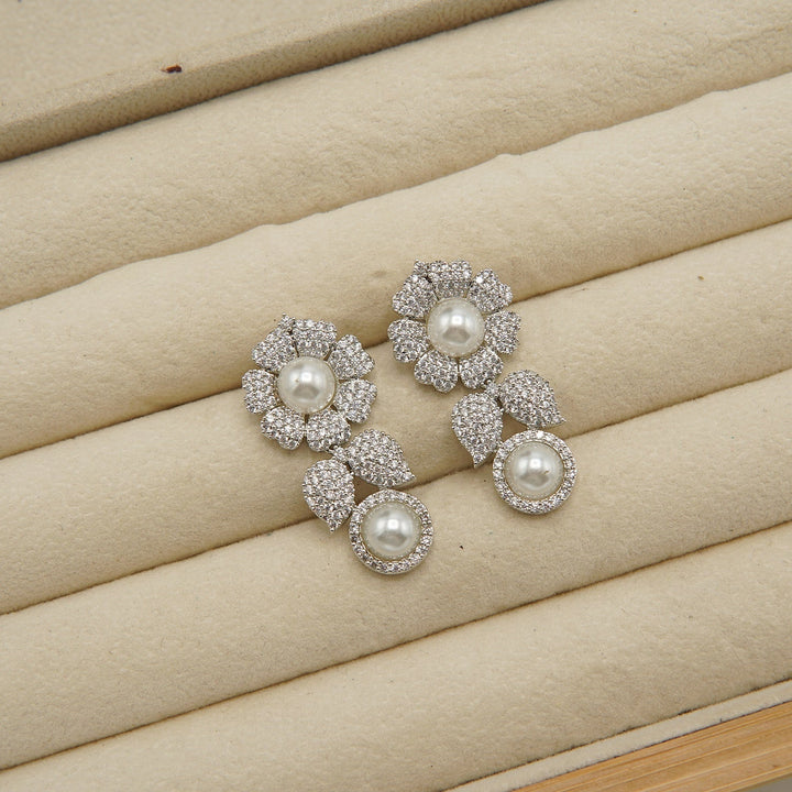 Micro Zircone Two Tone Studs Earrings - tlmjewels