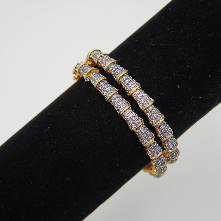 Micro Zircones Thin Bangles Pair - tlmjewels
