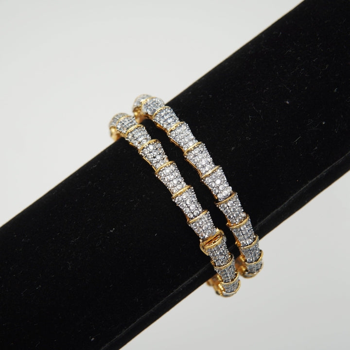 Micro Zircones Thin Bangles Pair - tlmjewels