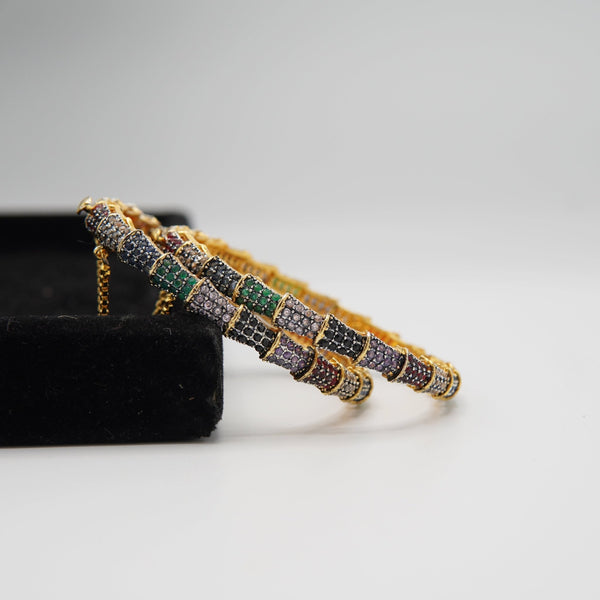 Micro Zircones Thin Bangles Pair - tlmjewels
