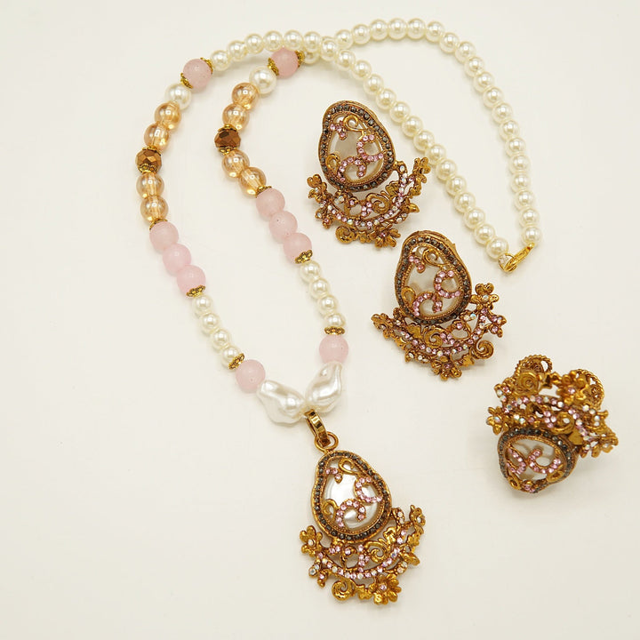Mother Of Pearl Combo With Ring - tlmjewels