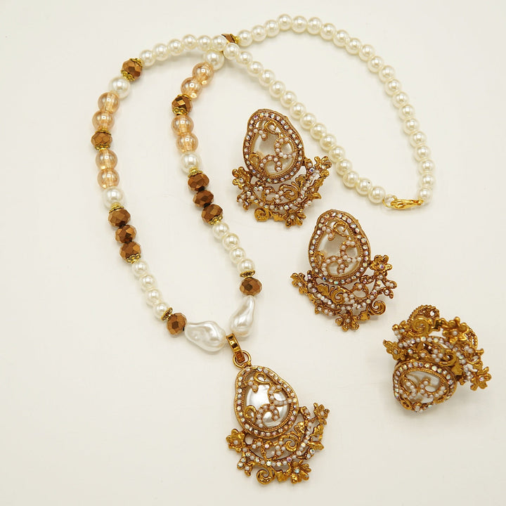 Mother Of Pearl Combo With Ring - tlmjewels