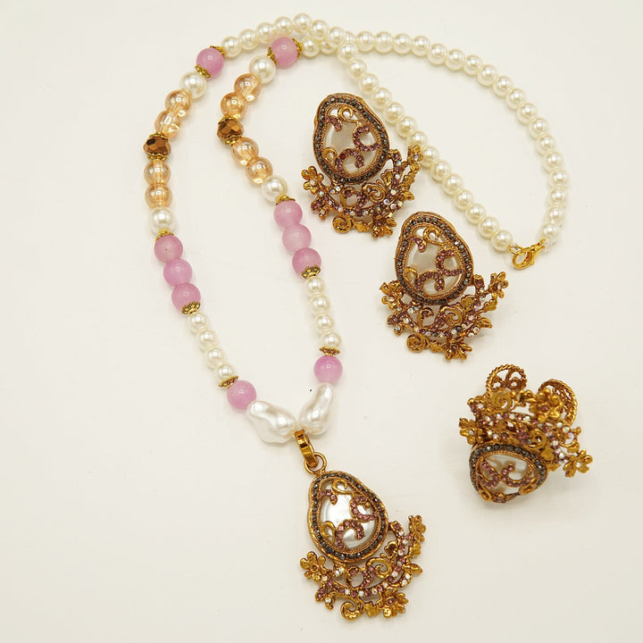 Mother Of Pearl Combo With Ring - tlmjewels