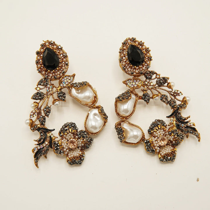 Mother Of Pearl Flower Light Weight Baali - tlmjewels