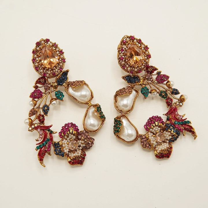 Mother Of Pearl Flower Light Weight Baali - tlmjewels