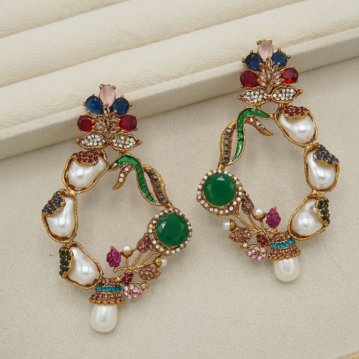 Mother Of Pearl Gem Stone Light In Weight Baali - tlmjewels