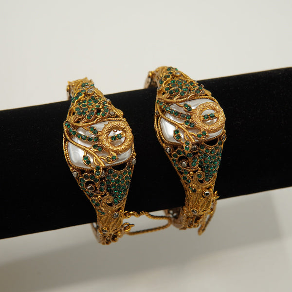 Mother Of Pearl Handcuff Pair - tlmjewels