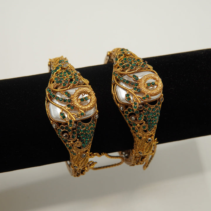 Mother Of Pearl Handcuff Pair - tlmjewels