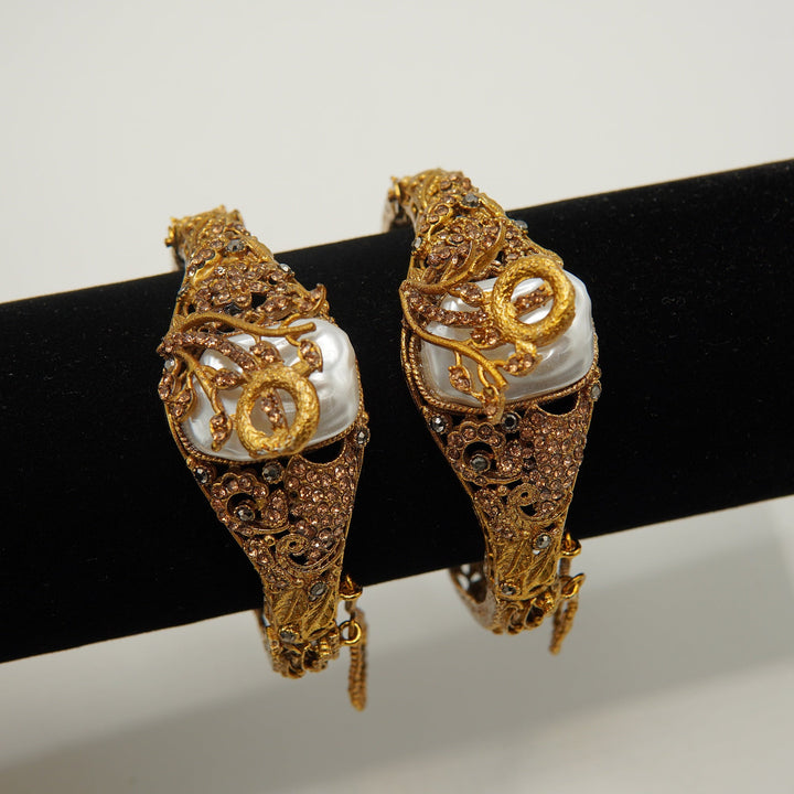 Mother Of Pearl Handcuff Pair - tlmjewels