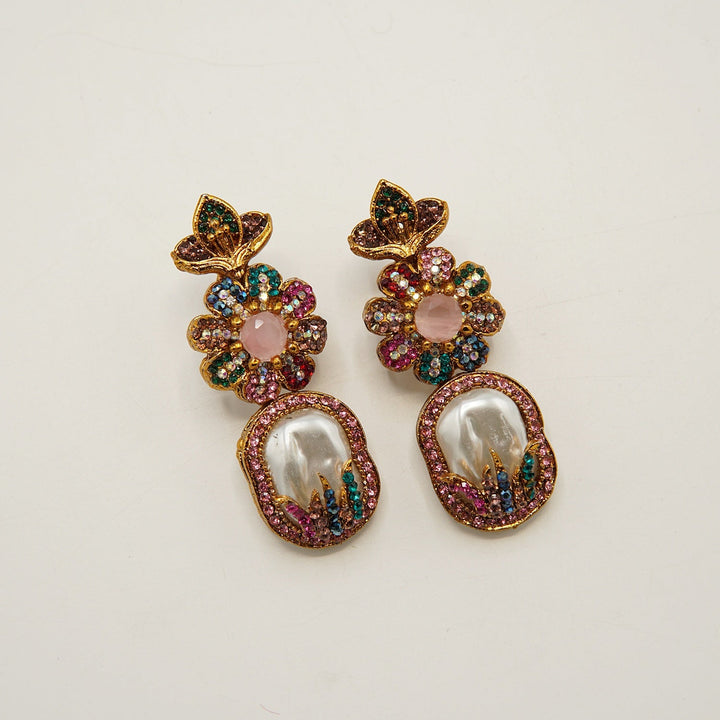 Mother Of Pearl Multi Color Turkish Earring - tlmjewels