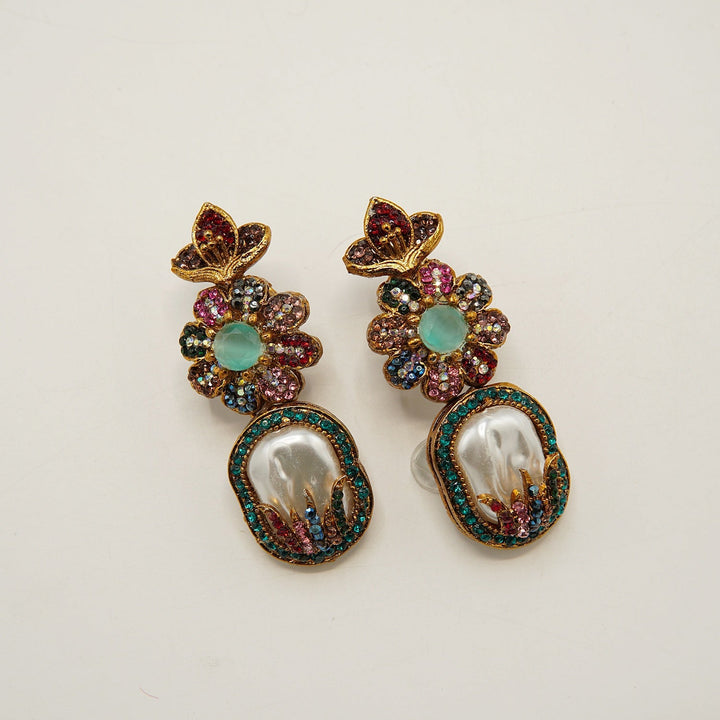 Mother Of Pearl Multi Color Turkish Earring - tlmjewels