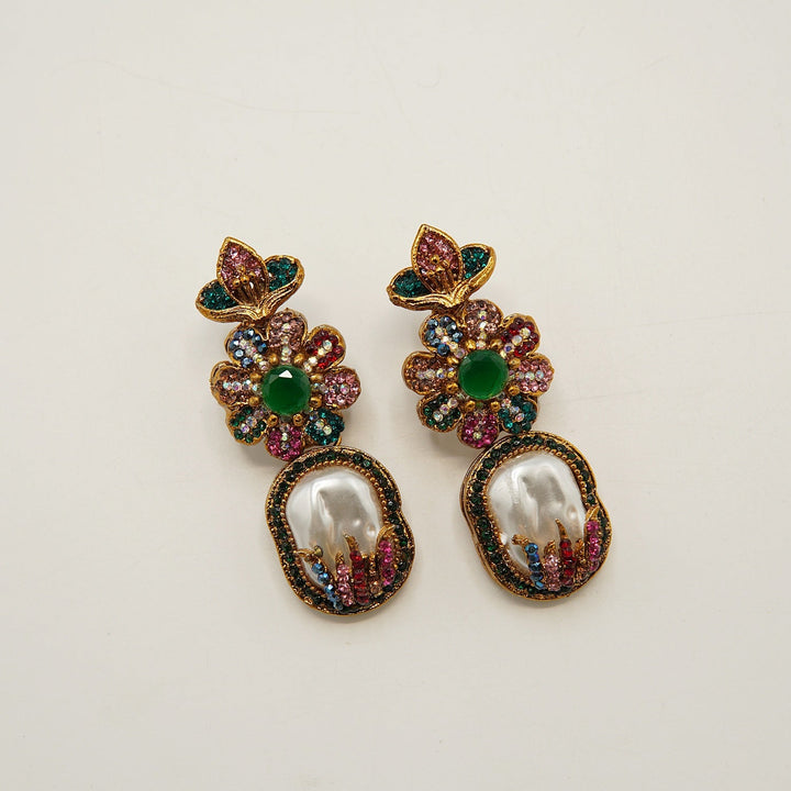 Mother Of Pearl Multi Color Turkish Earring - tlmjewels