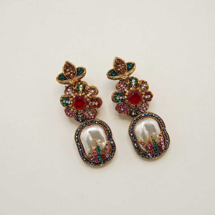 Mother Of Pearl Multi Color Turkish Earring - tlmjewels