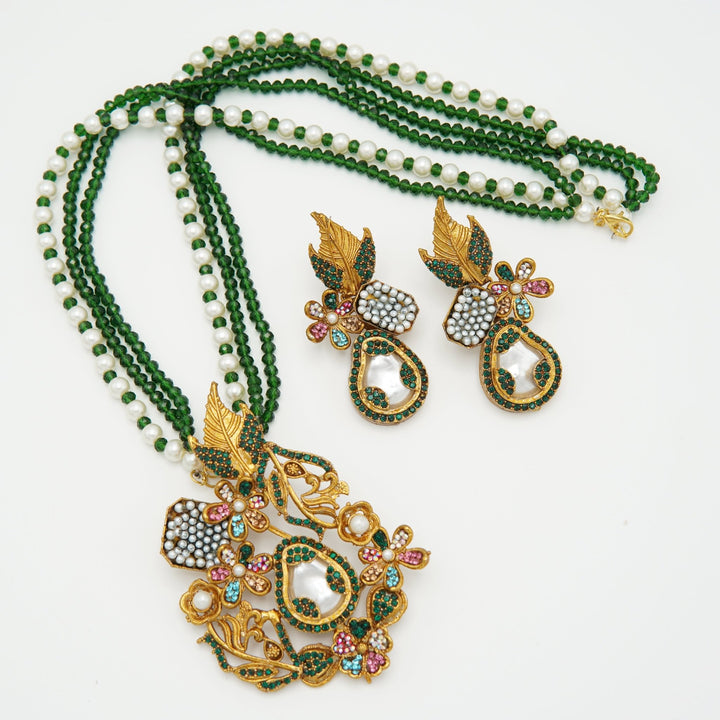 Multi Colored Turkish M.O.P Mala Set - tlmjewels