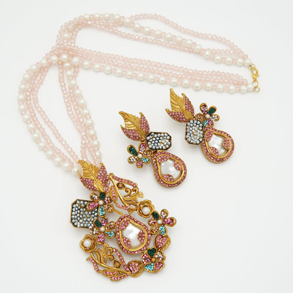 Multi Colored Turkish M.O.P Mala Set - tlmjewels