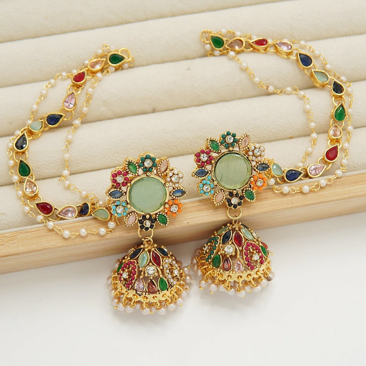 Nauratan Jhumkay With Saharey - tlmjewels