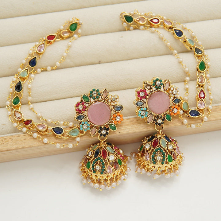 Nauratan Jhumkay With Saharey - tlmjewels
