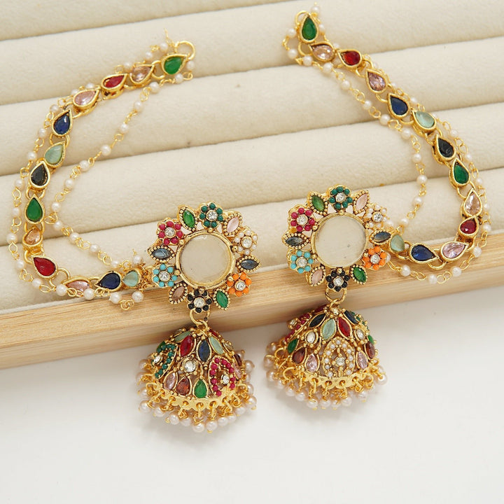 Nauratan Jhumkay With Saharey - tlmjewels