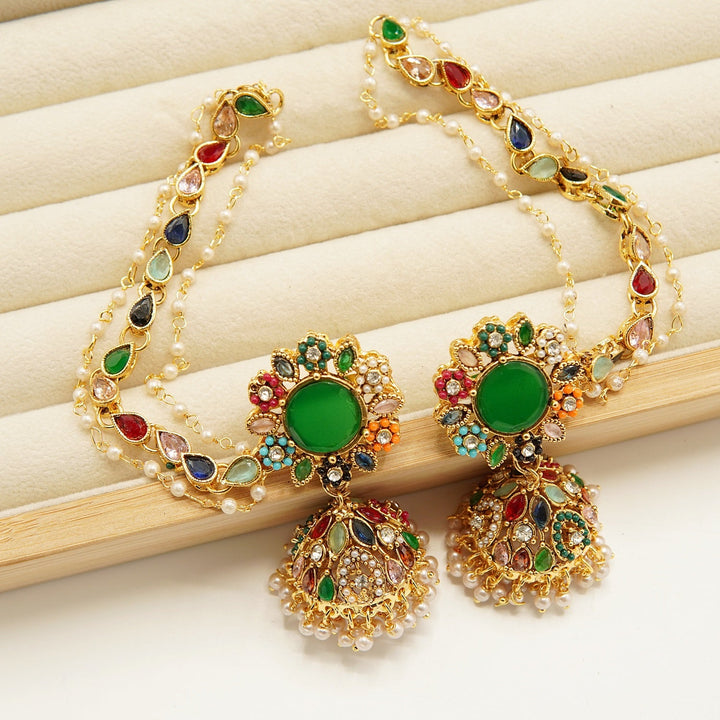 Nauratan Jhumkay With Saharey - tlmjewels