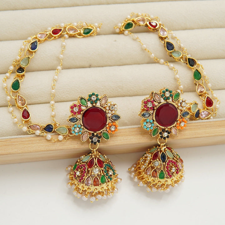 Nauratan Jhumkay With Saharey - tlmjewels