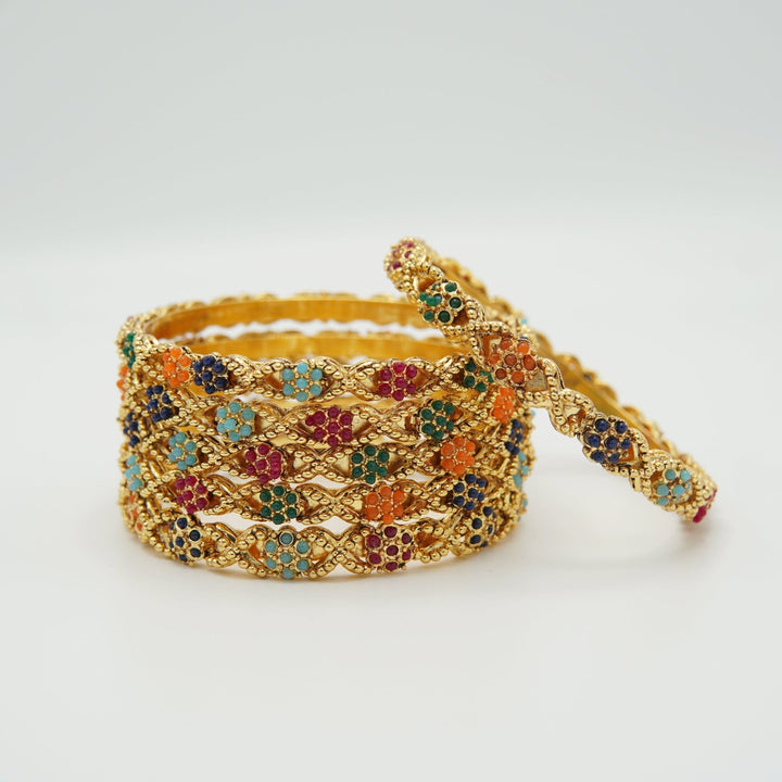 Nauratan Party Wear Churi Kara - tlmjewels