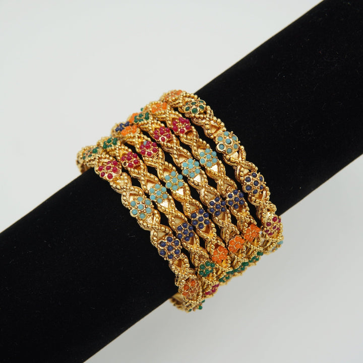 Nauratan Party Wear Churi Kara - tlmjewels