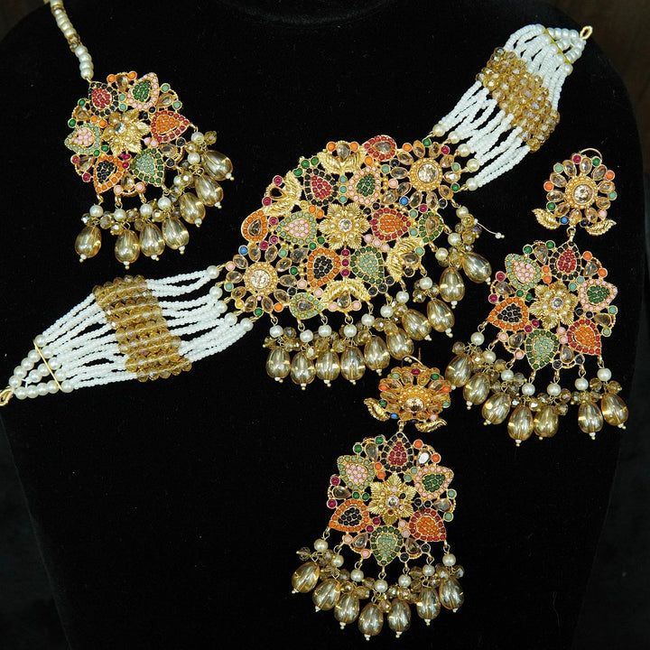 Nauratan Rani Choker Set - tlmjewels