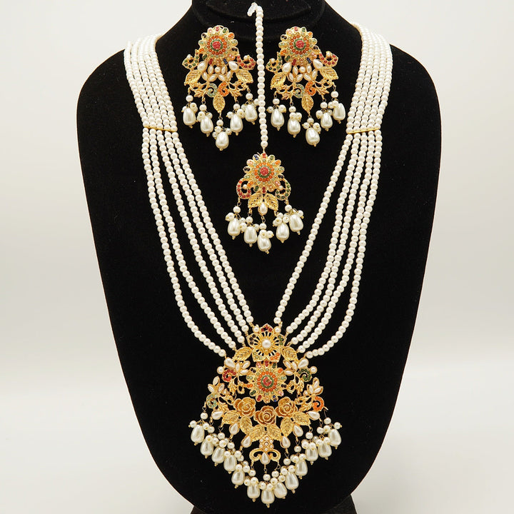 NauratanBigpendent Studs Mala set - tlmjewels