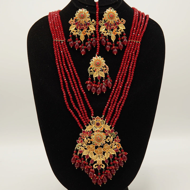 NauratanBigpendent Studs Mala set - tlmjewels